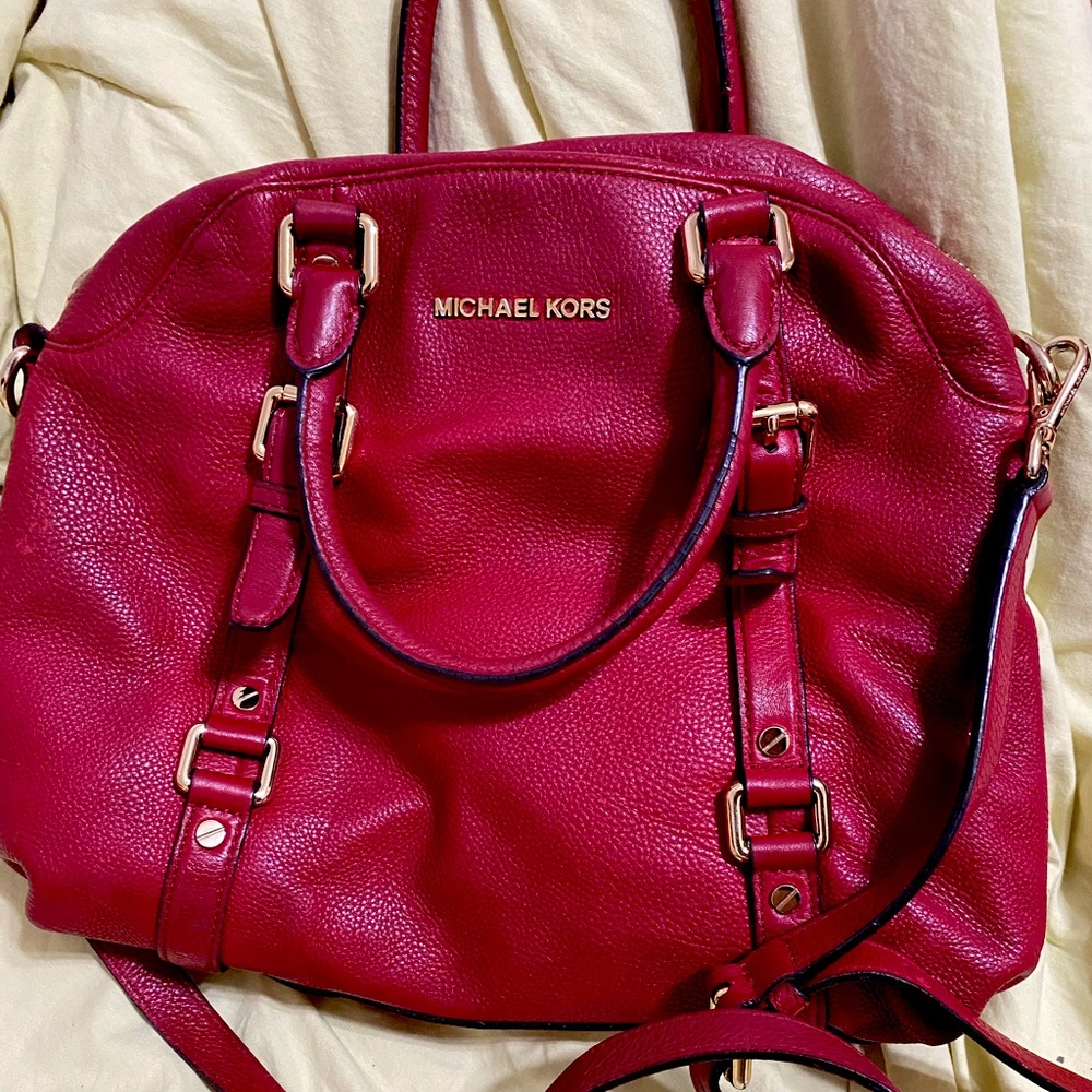 Michael kors red satchel